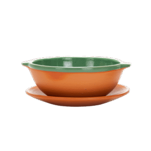 Cazuela verde manzano y plato